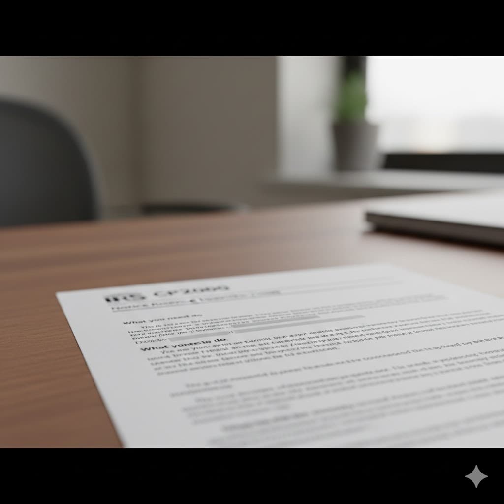 Official IRS Notice CP2000 letter sample showing proposed changes and 30-day response deadline